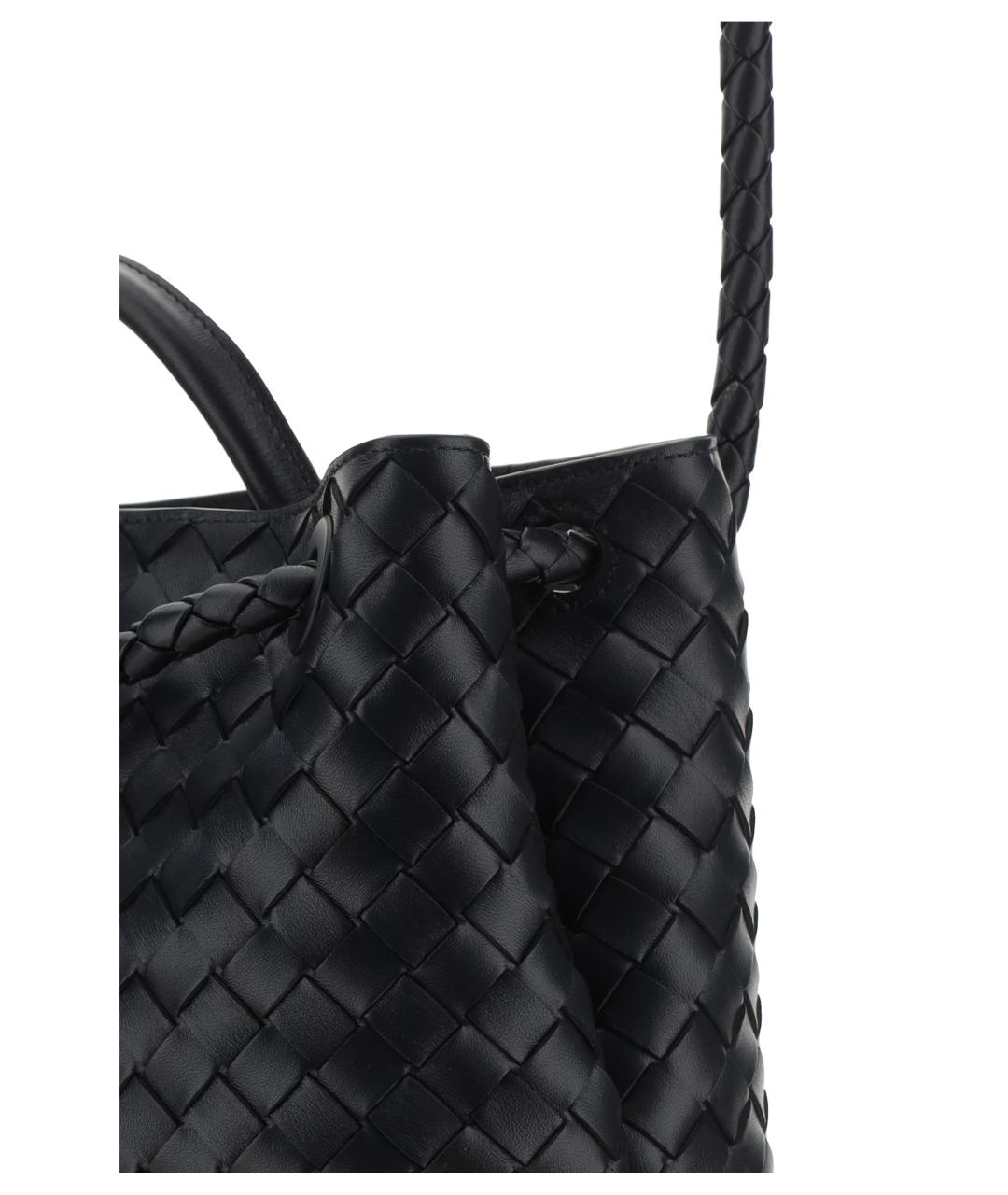 BOTTEGA VENETA Черная кожаная сумка тоут, фото 2