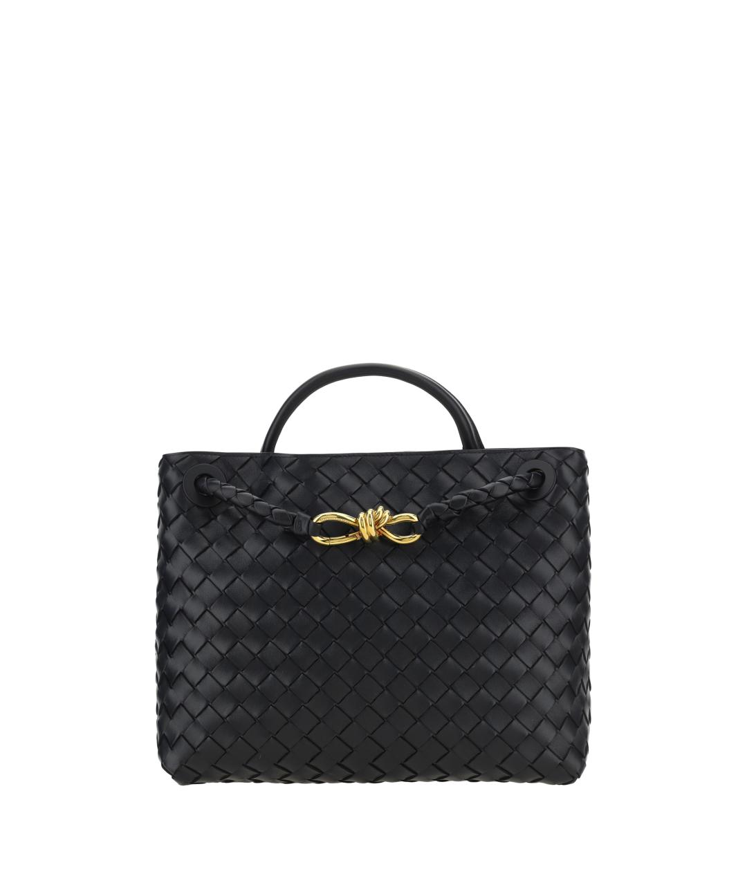 BOTTEGA VENETA Черная кожаная сумка тоут, фото 1