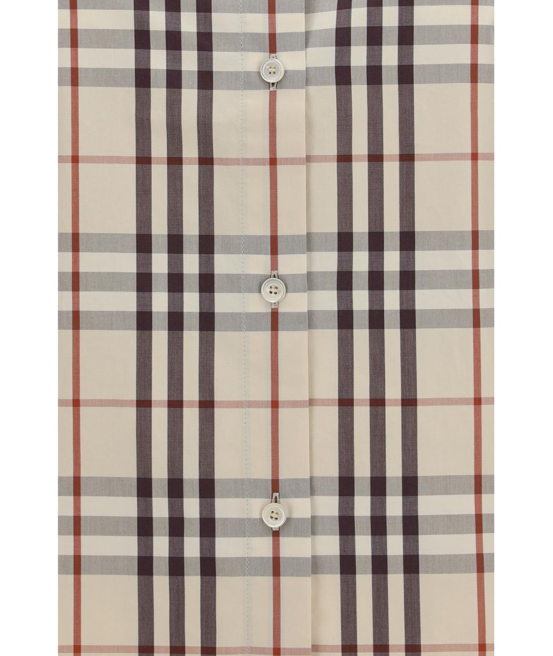 BURBERRY Бежевая хлопковая рубашка, фото 3