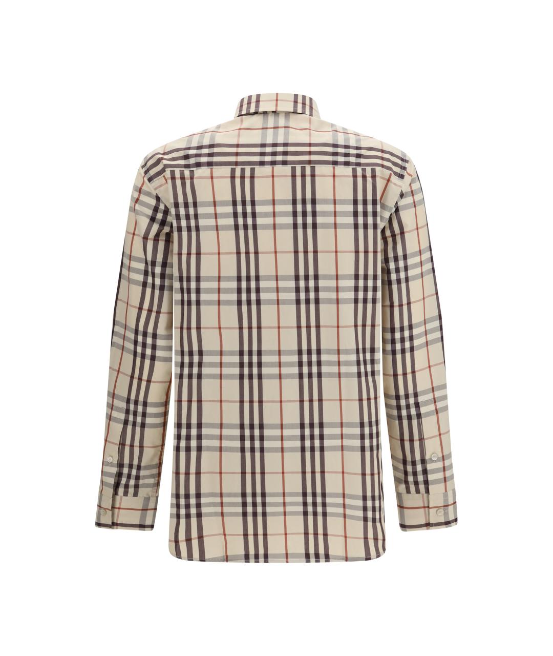 BURBERRY Бежевая хлопковая рубашка, фото 2