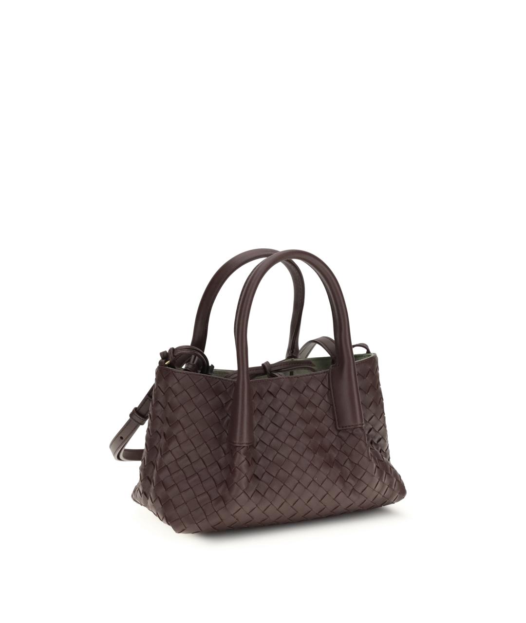 BOTTEGA VENETA Бордовая кожаная сумка тоут, фото 2