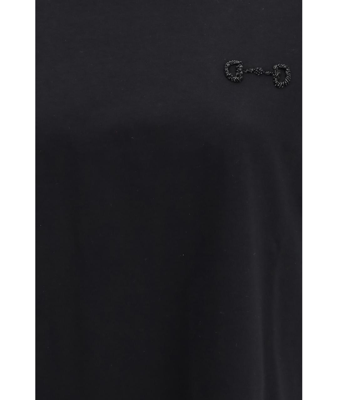 GUCCI Черная хлопковая футболка, фото 3