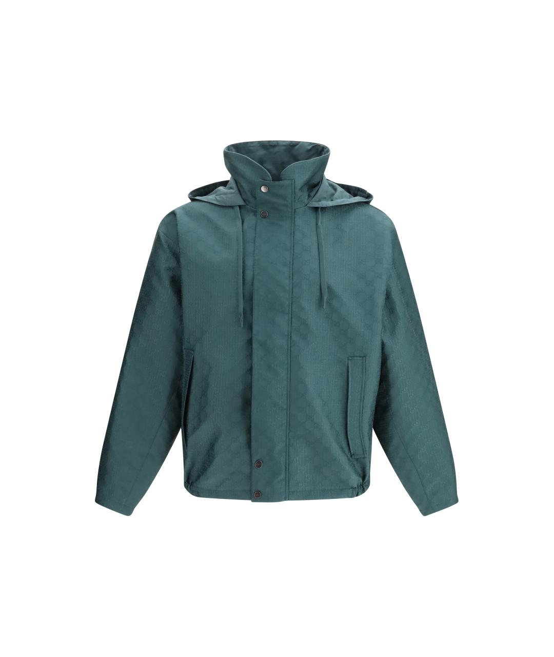 GUCCI Зеленая полиэстеровая куртка, фото 2