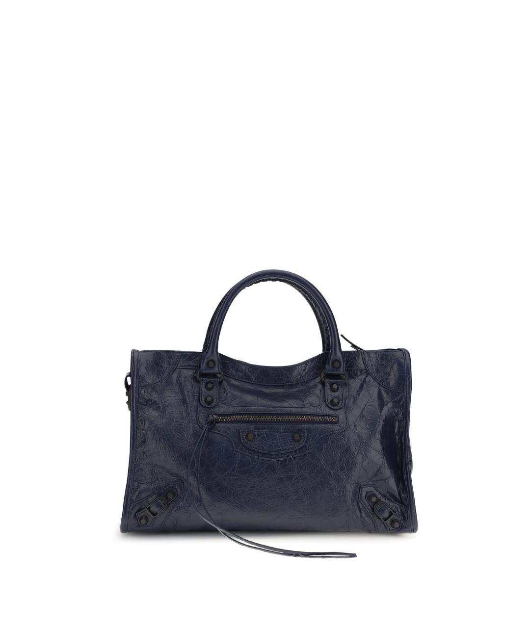 BALENCIAGA Черная кожаная сумка тоут, фото 1