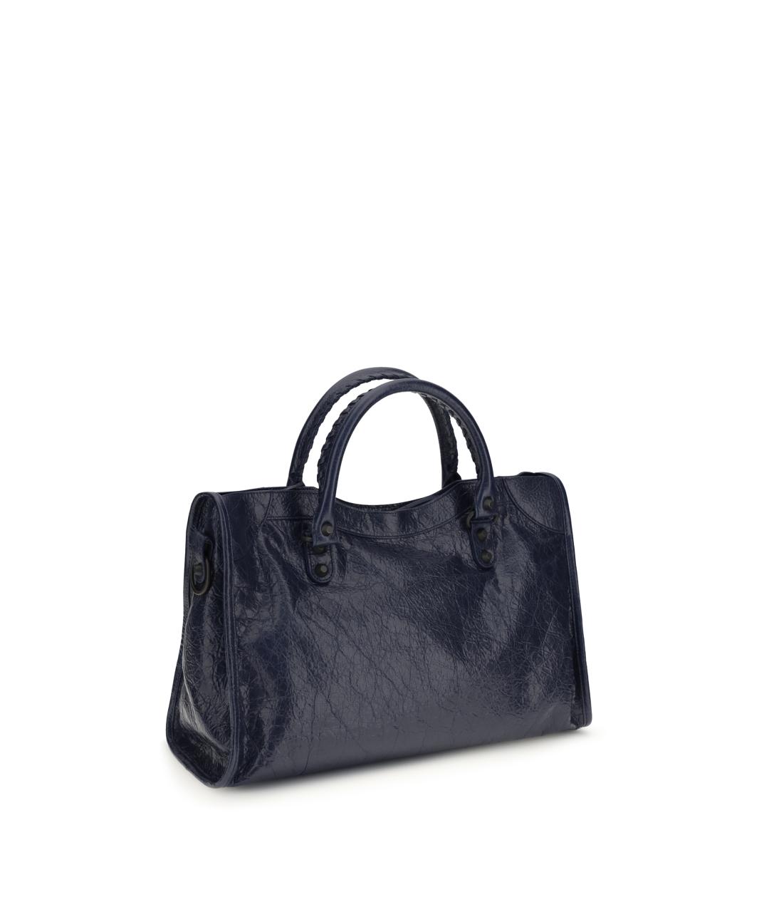 BALENCIAGA Черная кожаная сумка тоут, фото 3