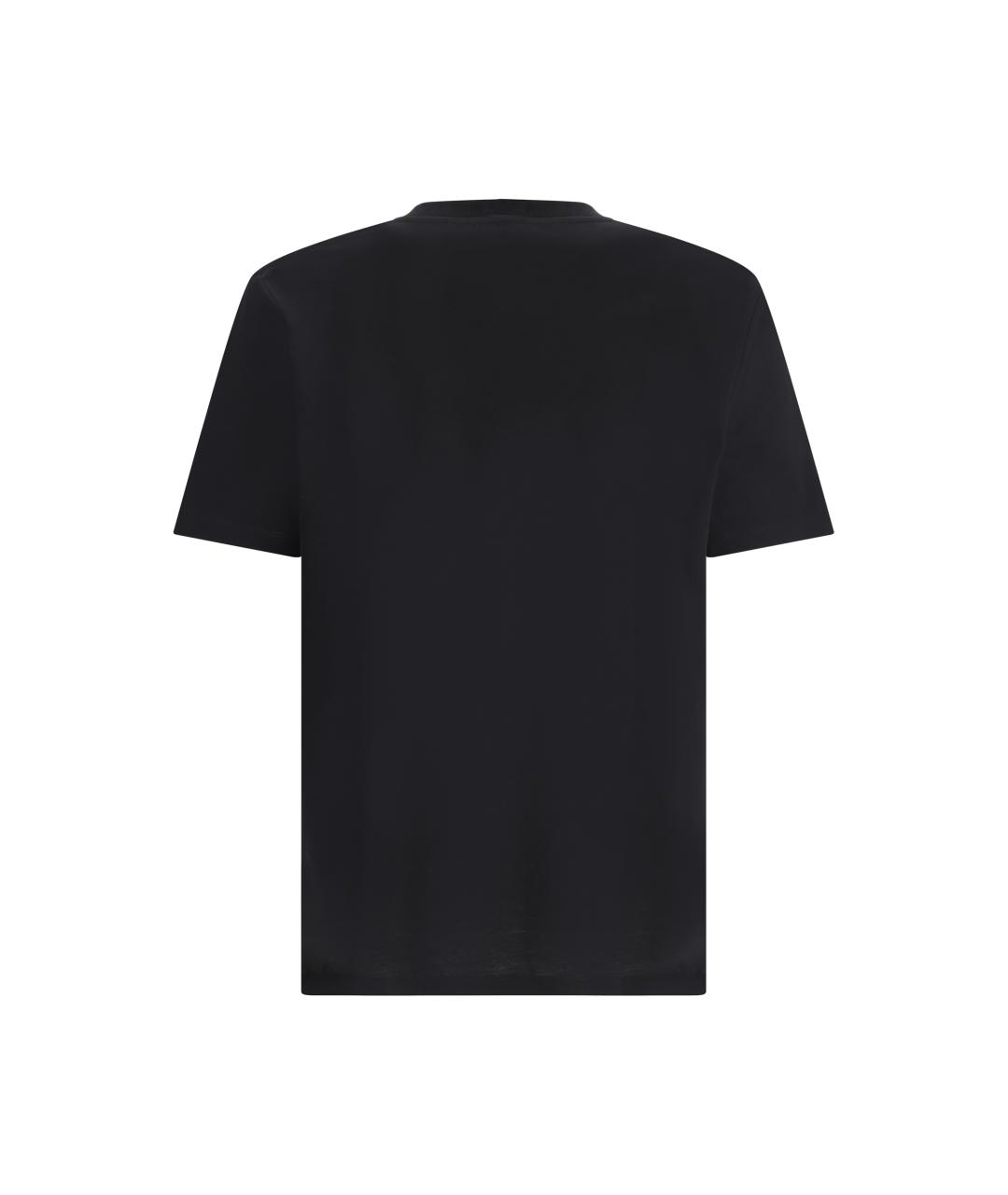 BALMAIN Черная хлопковая футболка, фото 2