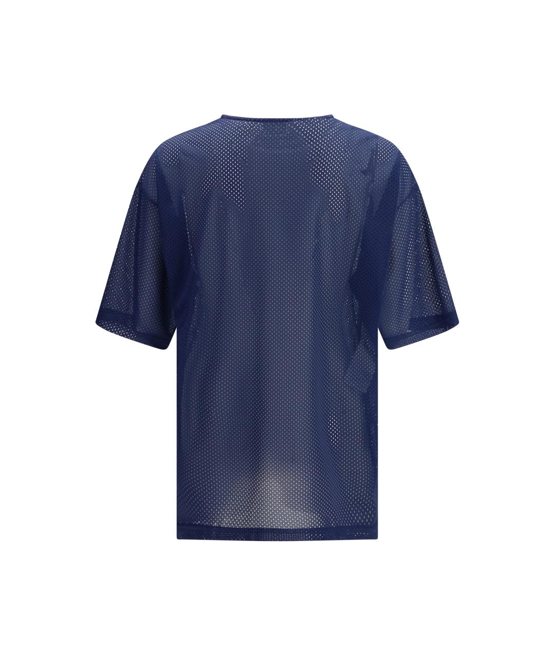 MOSCHINO Синяя синтетическая футболка, фото 2