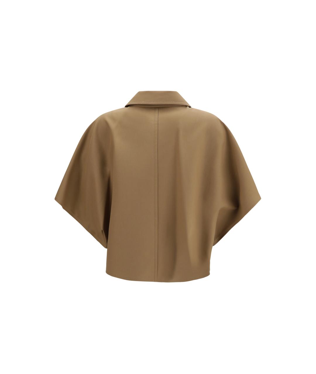 MAX MARA Бежевый хлопковый тренч/плащ, фото 2