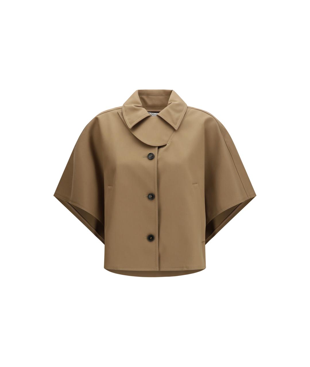 MAX MARA Бежевый хлопковый тренч/плащ, фото 4