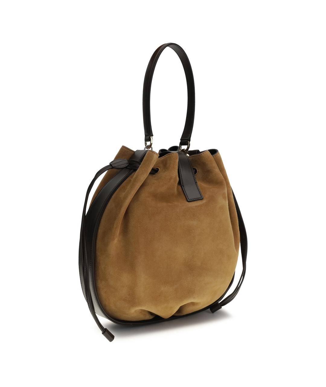 FERRAGAMO Бежевая замшевая сумка тоут, фото 3