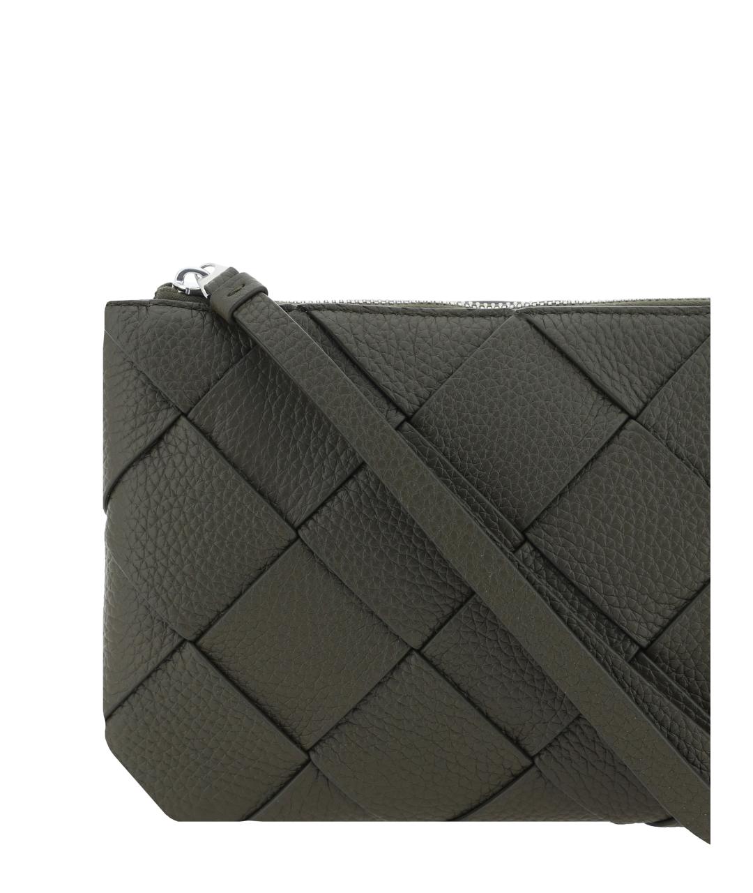 BOTTEGA VENETA Зеленая кожаная папка для документов, фото 4