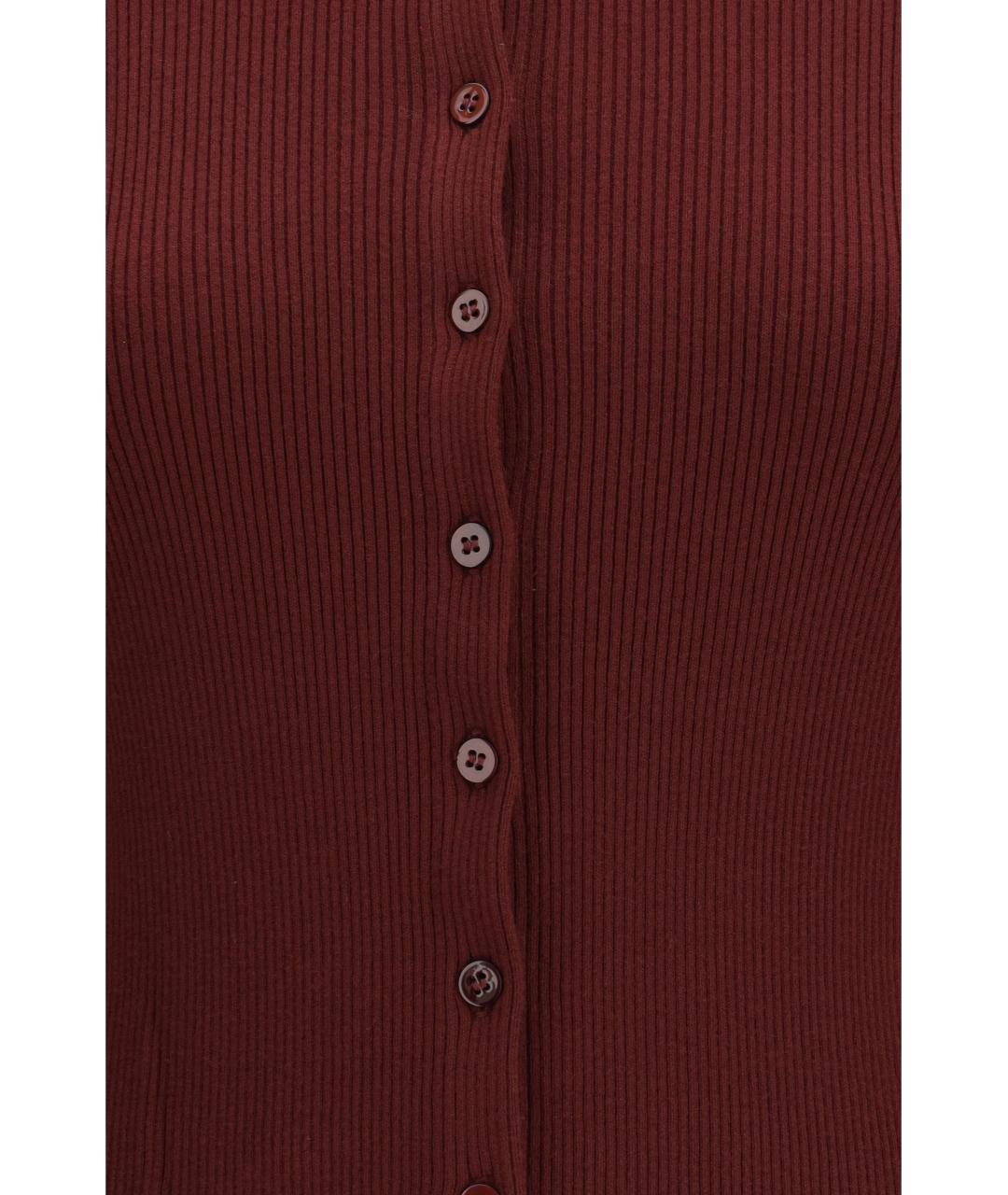 WEEKEND MAX MARA Бордовый вискозный кардиган, фото 3