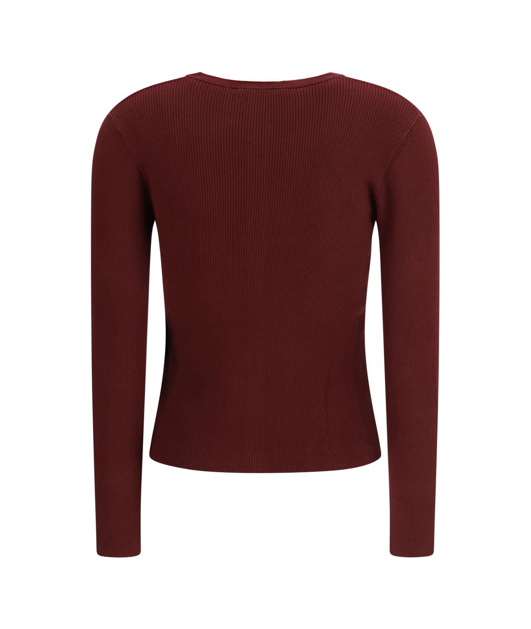 WEEKEND MAX MARA Бордовый вискозный кардиган, фото 2