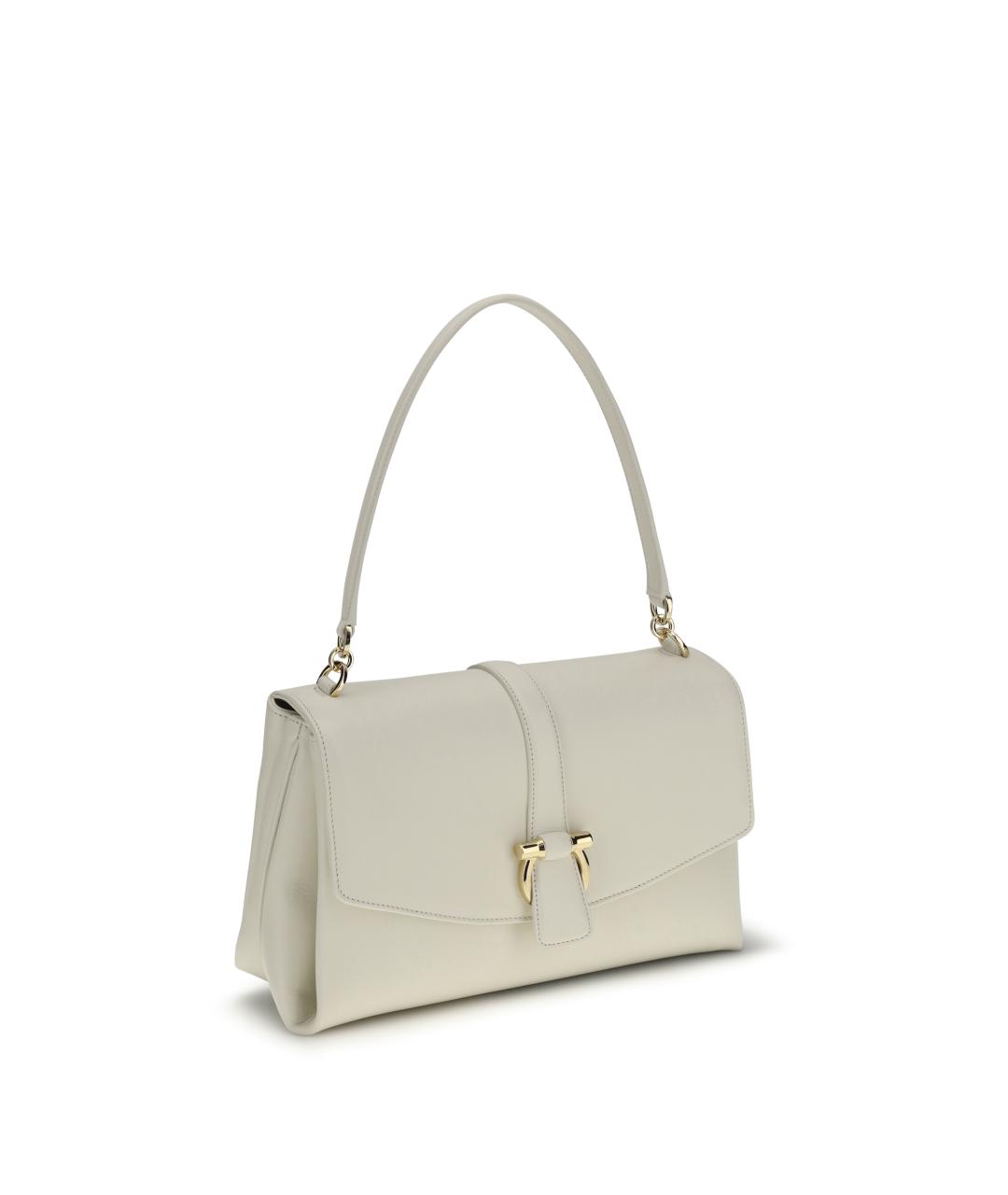 FERRAGAMO Белая кожаная сумка через плечо, фото 2