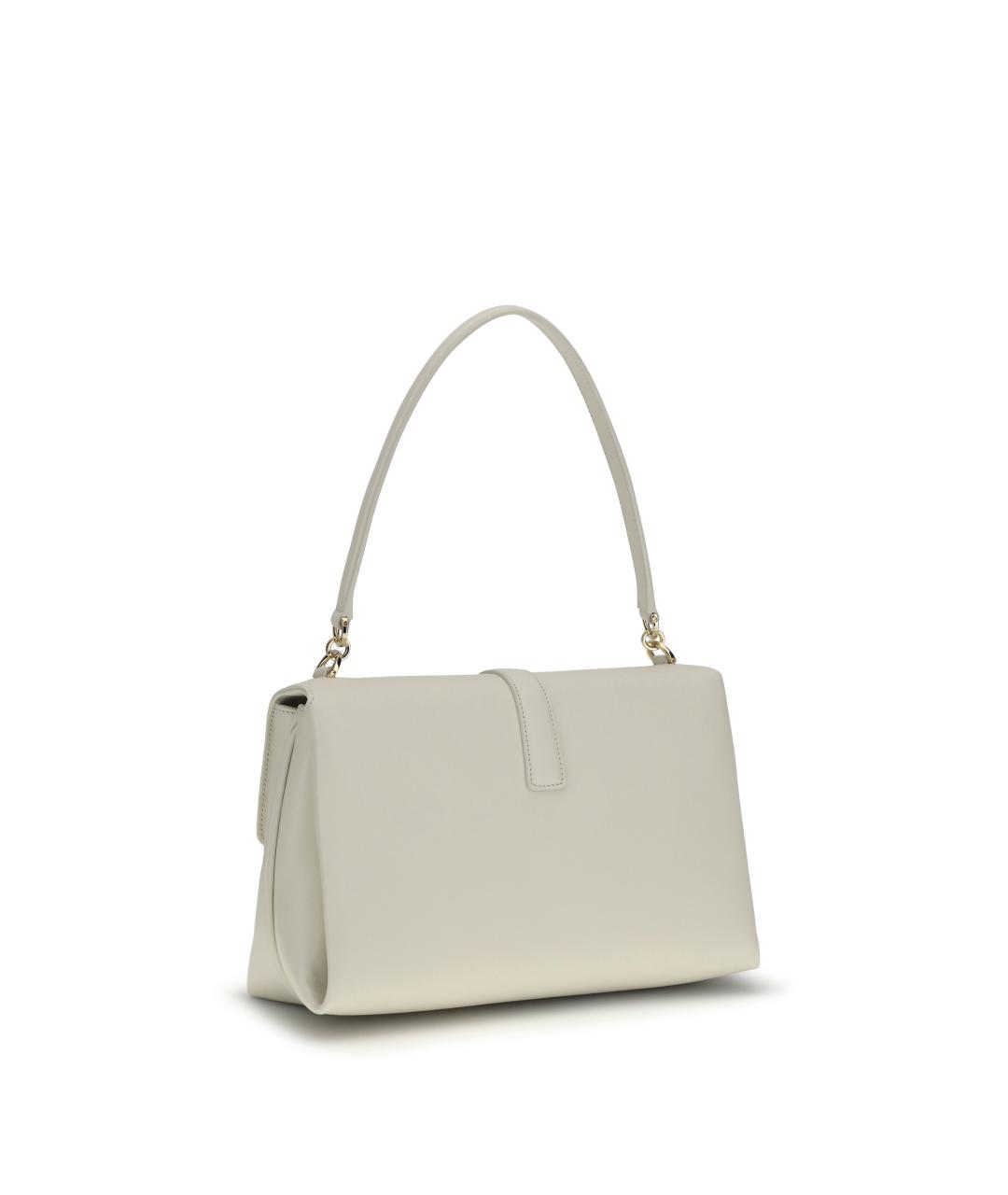 FERRAGAMO Белая кожаная сумка через плечо, фото 3