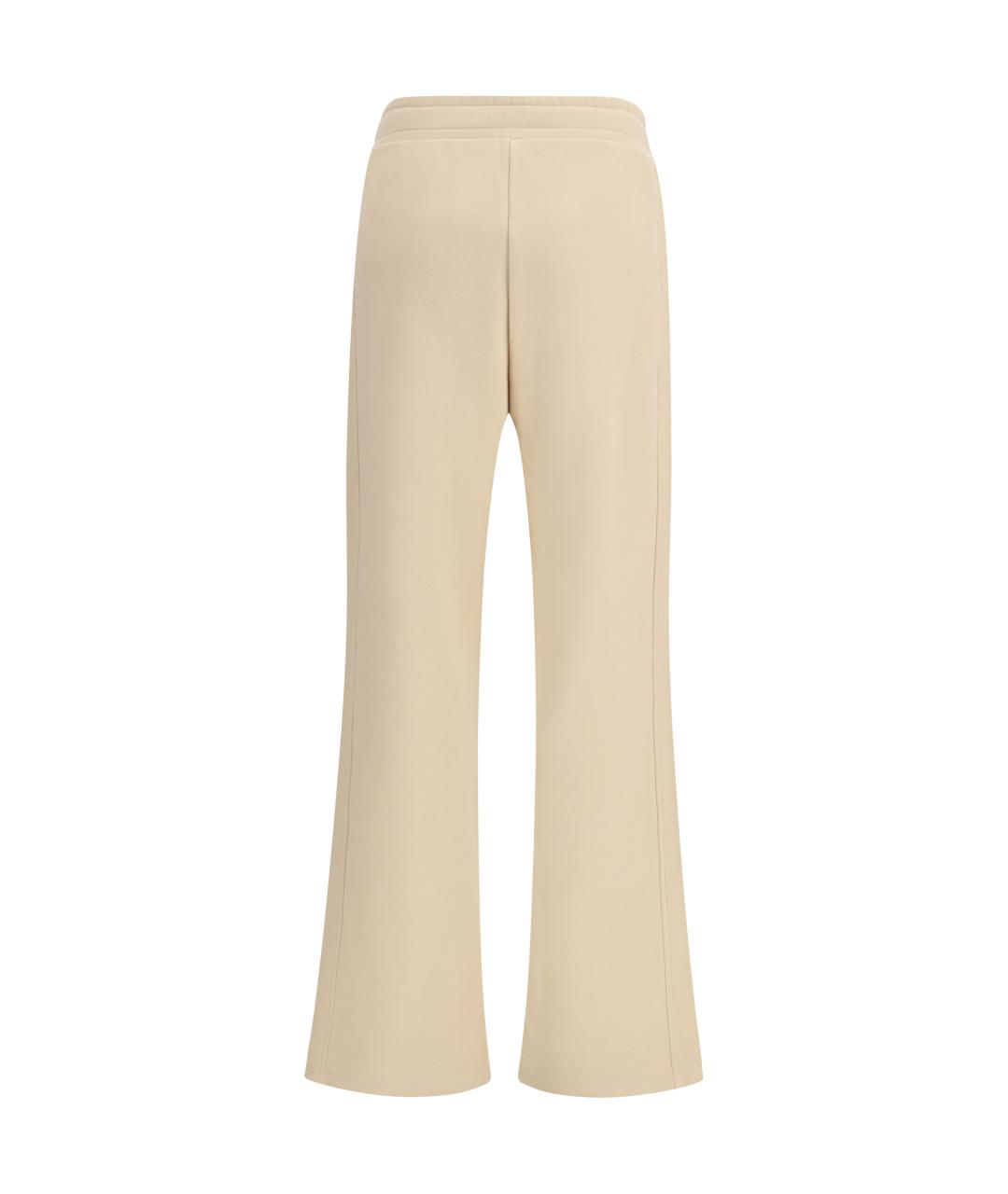 WEEKEND MAX MARA Бежевые хлопковые прямые брюки, фото 2