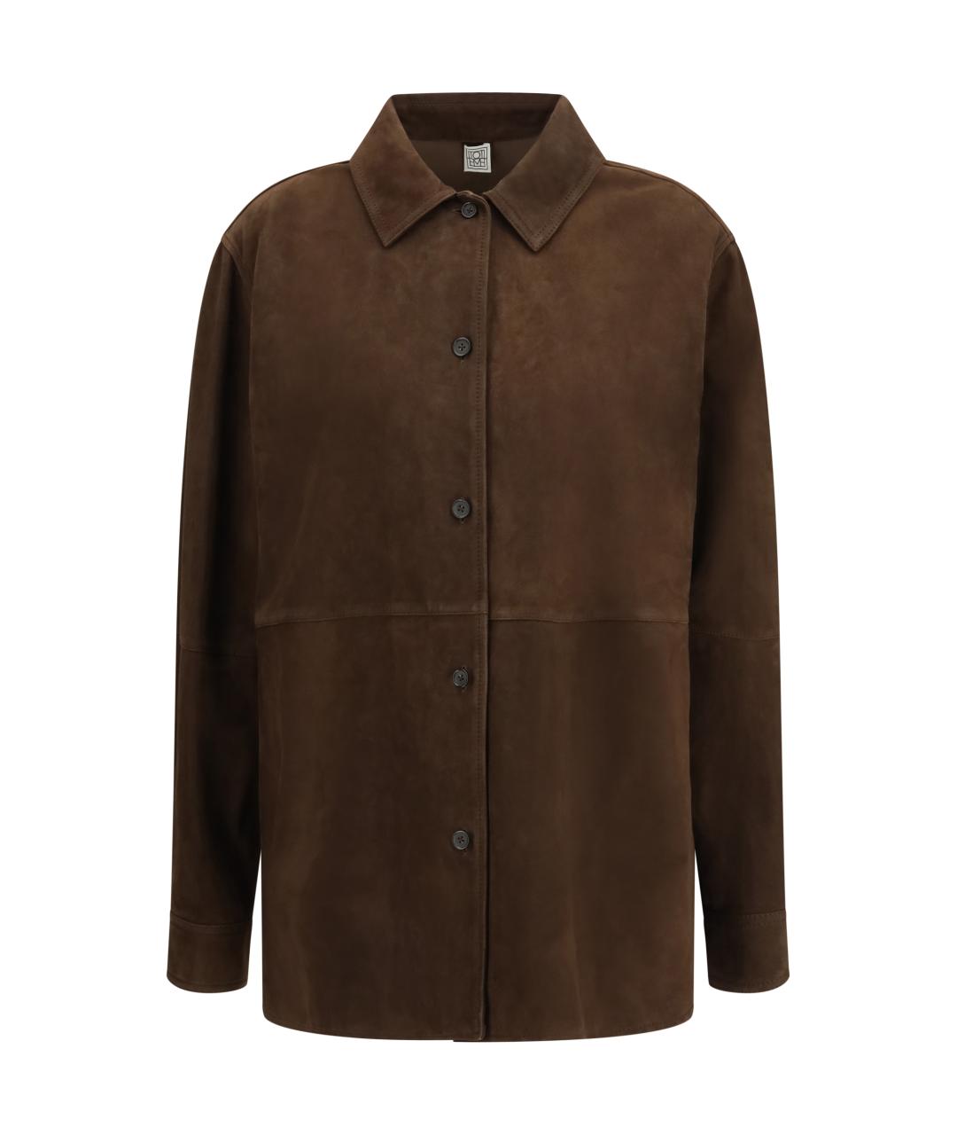 TOTEME Коричневая кожаная куртка, фото 1