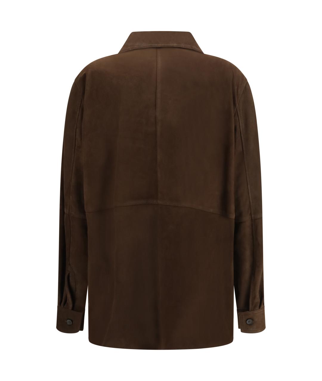 TOTEME Коричневая кожаная куртка, фото 2