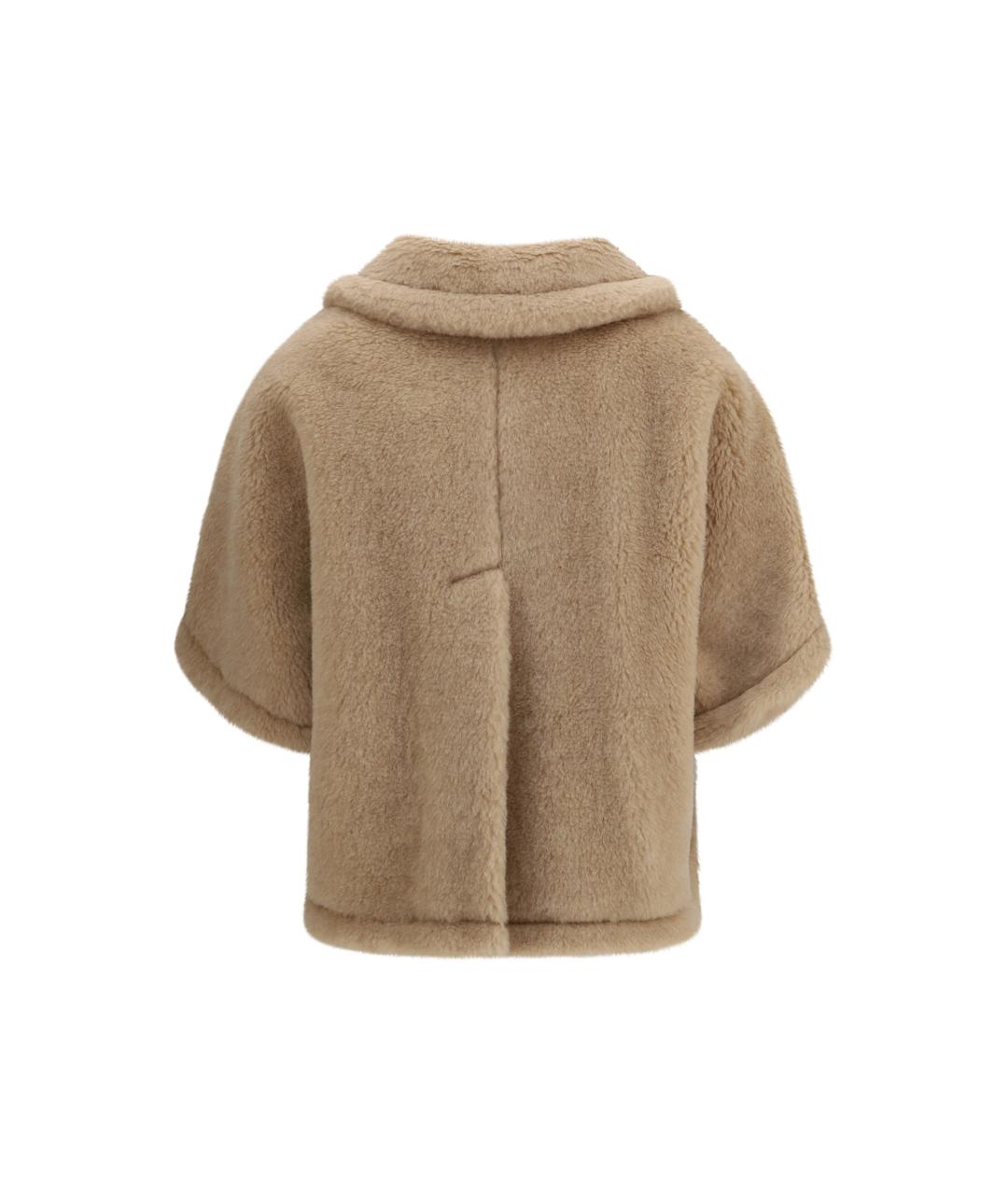 MAX MARA Бежевая шерстяная шуба, фото 2