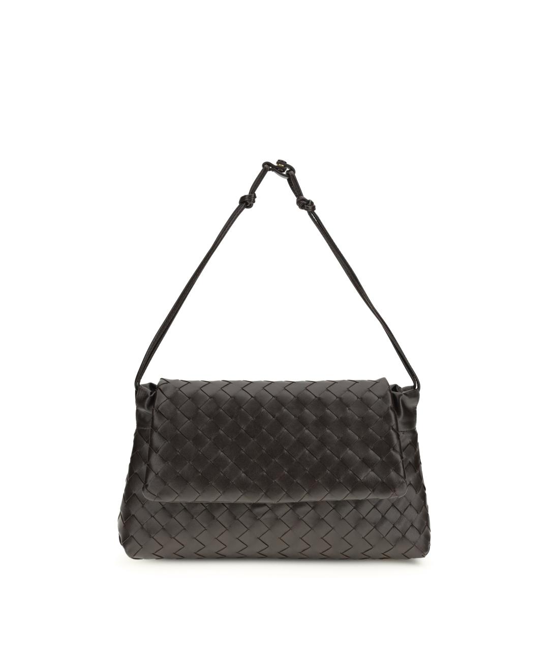 BOTTEGA VENETA Коричневая кожаная сумка через плечо, фото 1