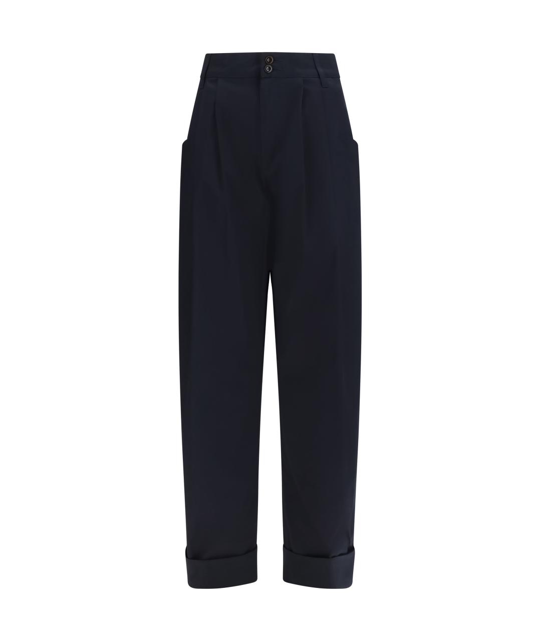 JACOB COHEN Темно-синие хлопковые прямые брюки, фото 1