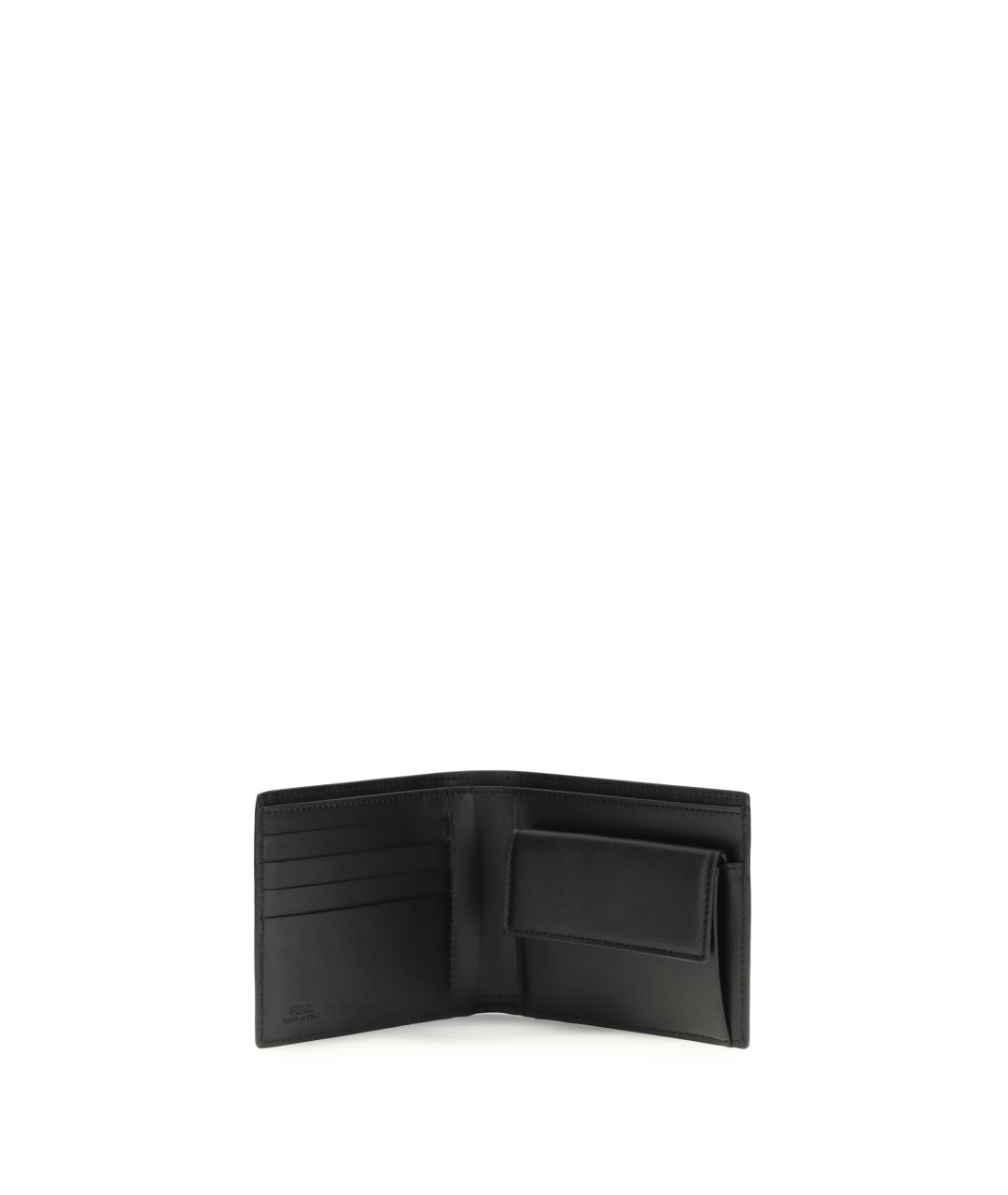 FENDI Черный кожаный кошелек, фото 3