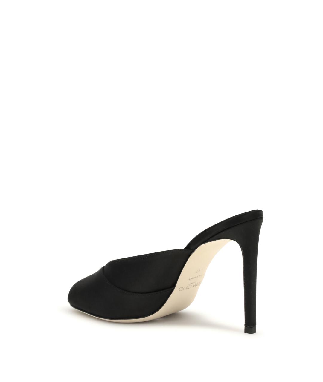 JIMMY CHOO Черные кожаные мюли, фото 3