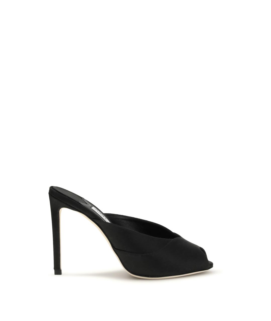 JIMMY CHOO Черные кожаные мюли, фото 5