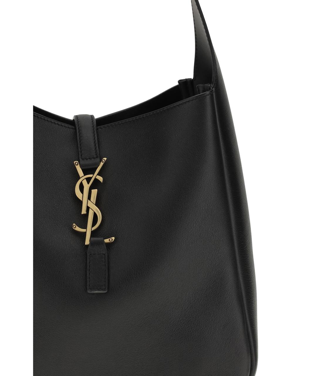 SAINT LAURENT Черная кожаная сумка через плечо, фото 4