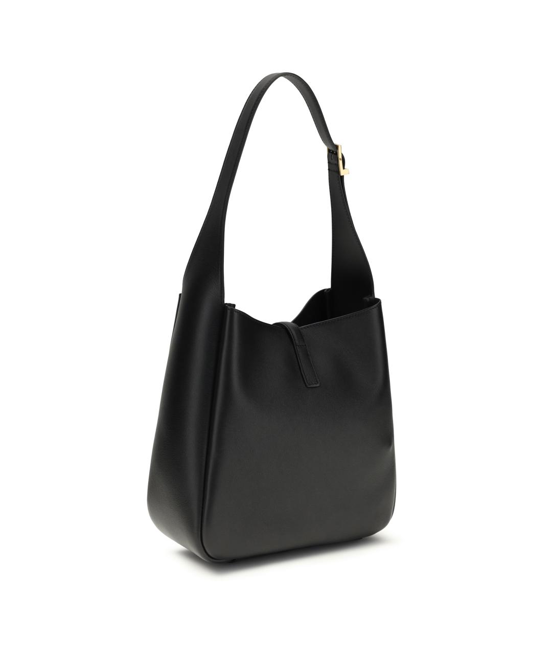 SAINT LAURENT Черная кожаная сумка через плечо, фото 3