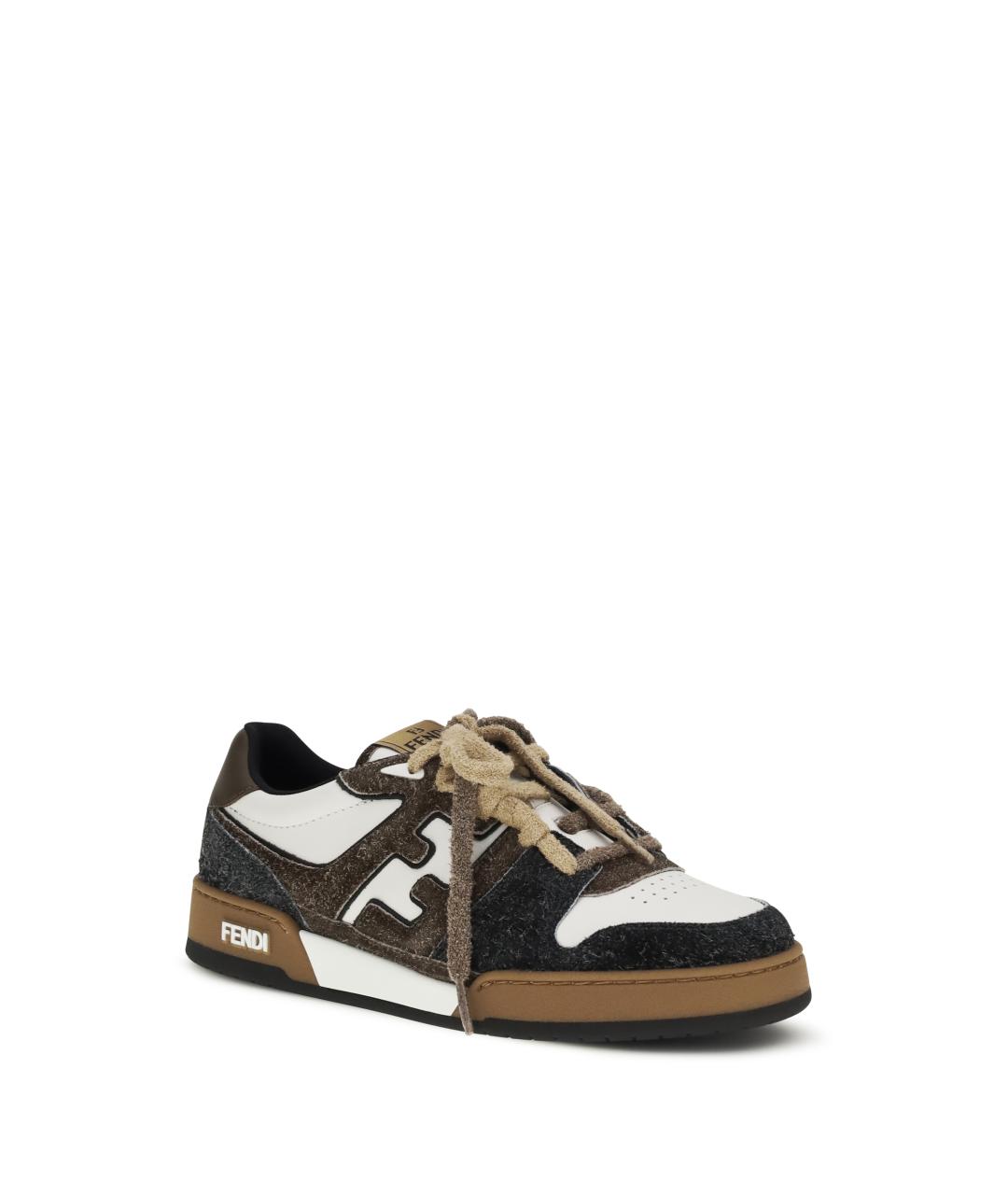 FENDI Мульти кожаные низкие кроссовки / кеды, фото 2