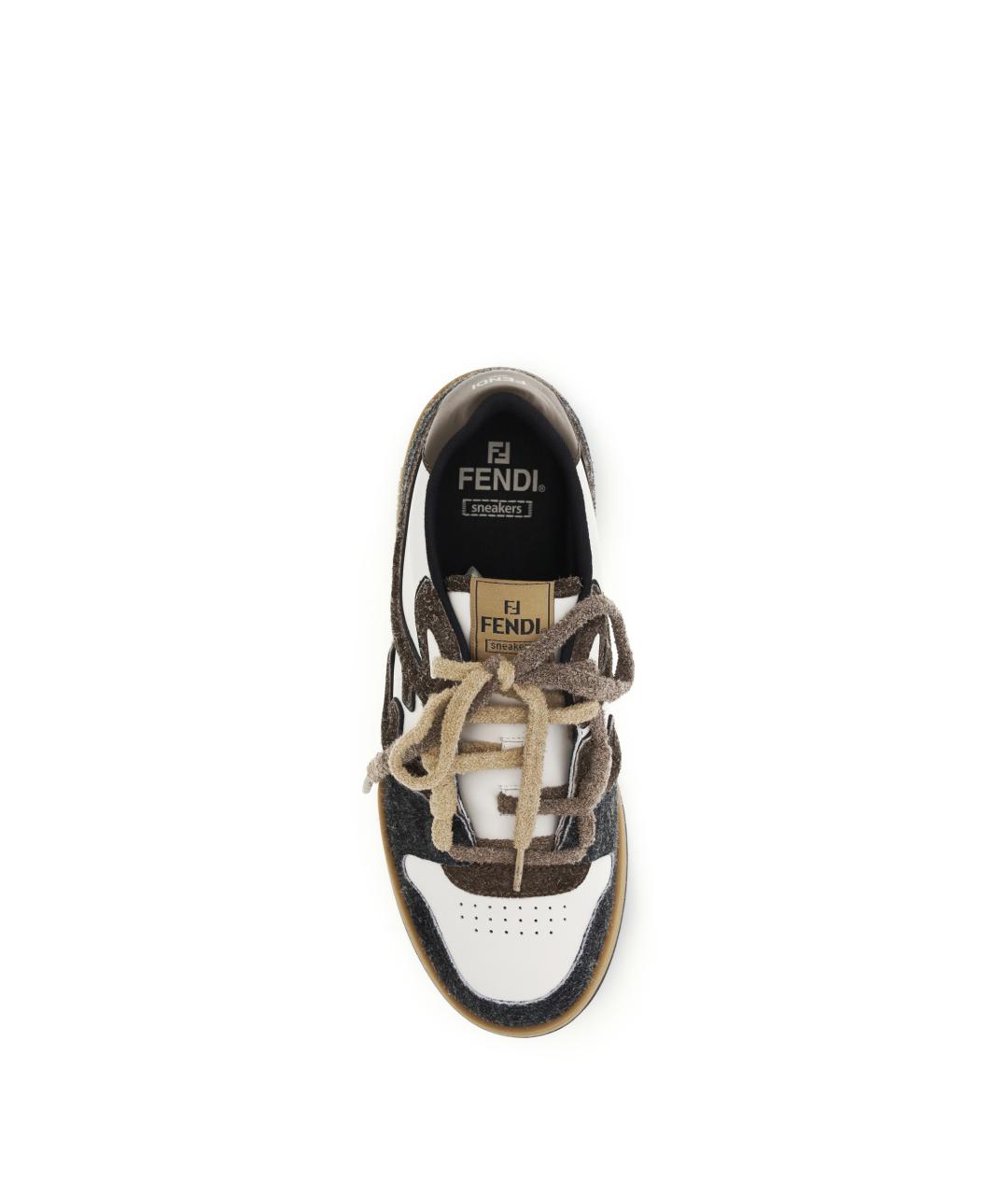 FENDI Мульти кожаные низкие кроссовки / кеды, фото 4