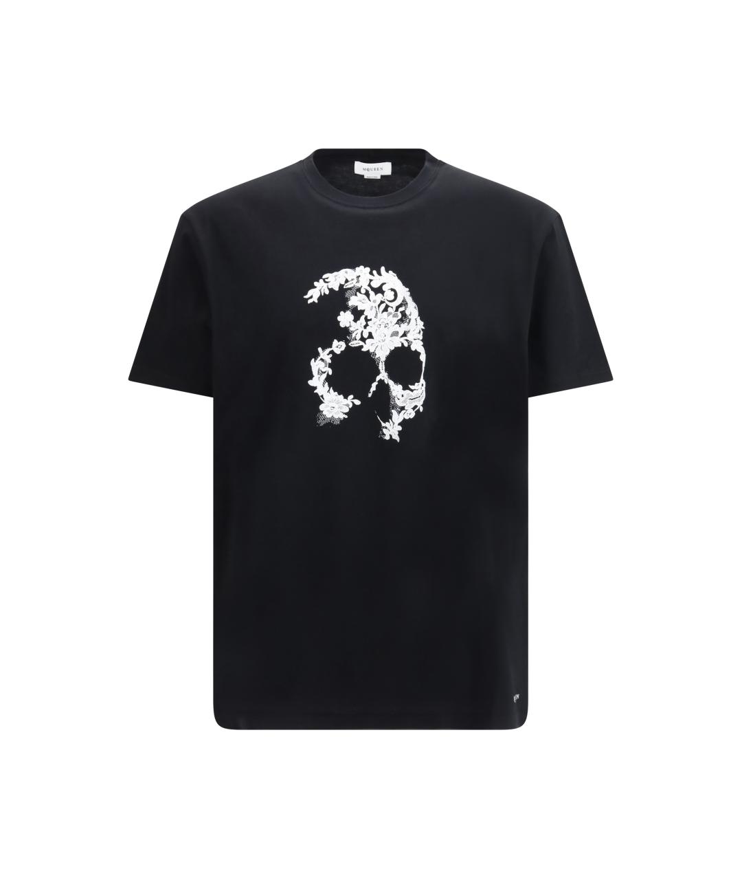 ALEXANDER MCQUEEN Черная хлопковая футболка, фото 4