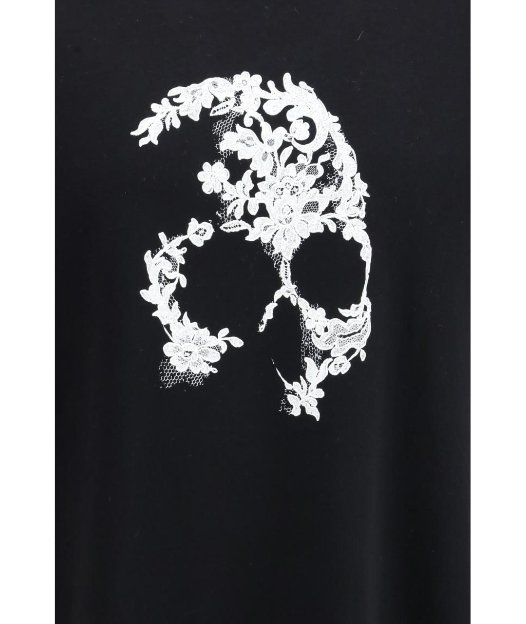 ALEXANDER MCQUEEN Черная хлопковая футболка, фото 3
