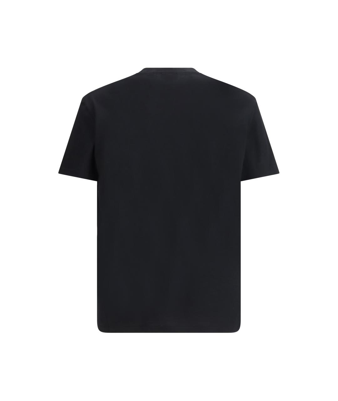 ALEXANDER MCQUEEN Черная хлопковая футболка, фото 2