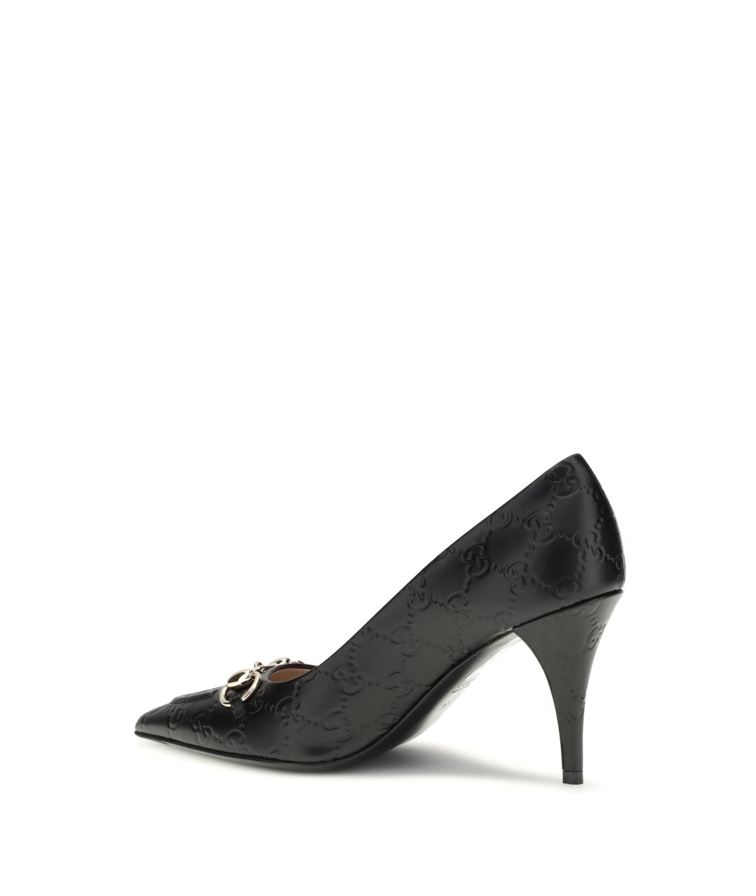 GUCCI Черные кожаные туфли, фото 3