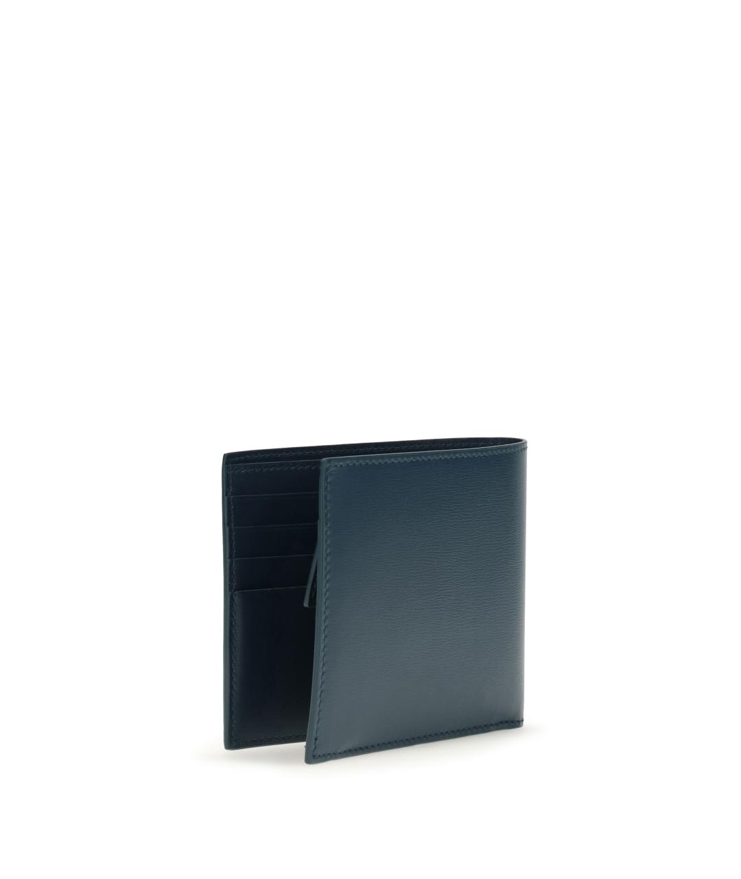 FERRAGAMO Синий кожаный кошелек, фото 2