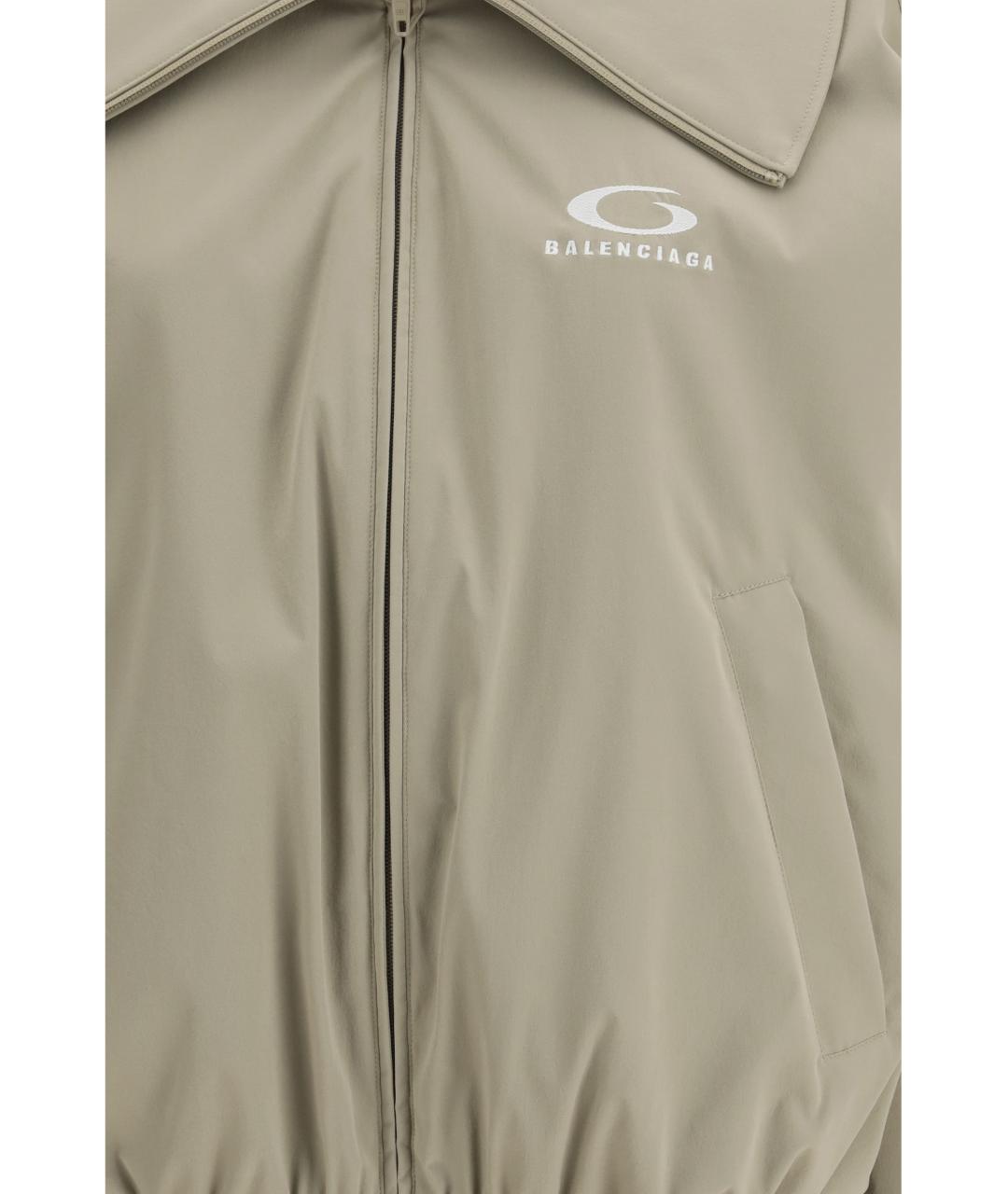 BALENCIAGA Бежевая синтетическая куртка, фото 3