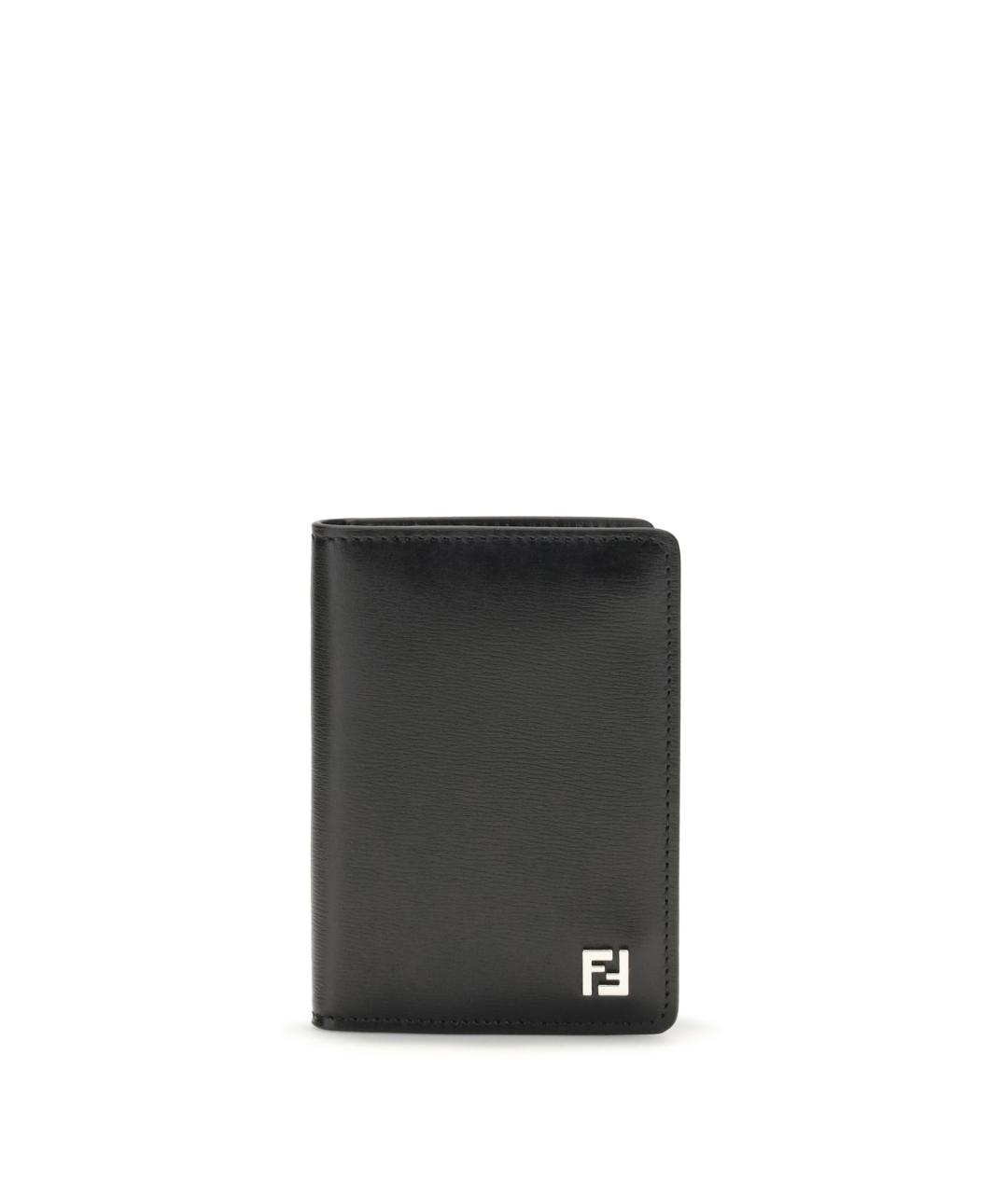 FENDI Черный кожаный кардхолдер, фото 1