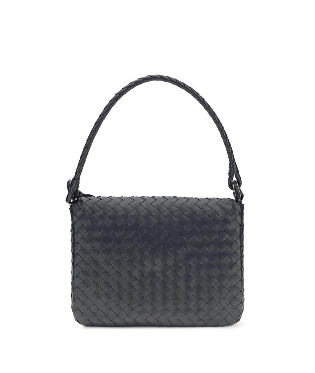 BOTTEGA VENETA Темно-синяя кожаная сумка на плечо, фото 1