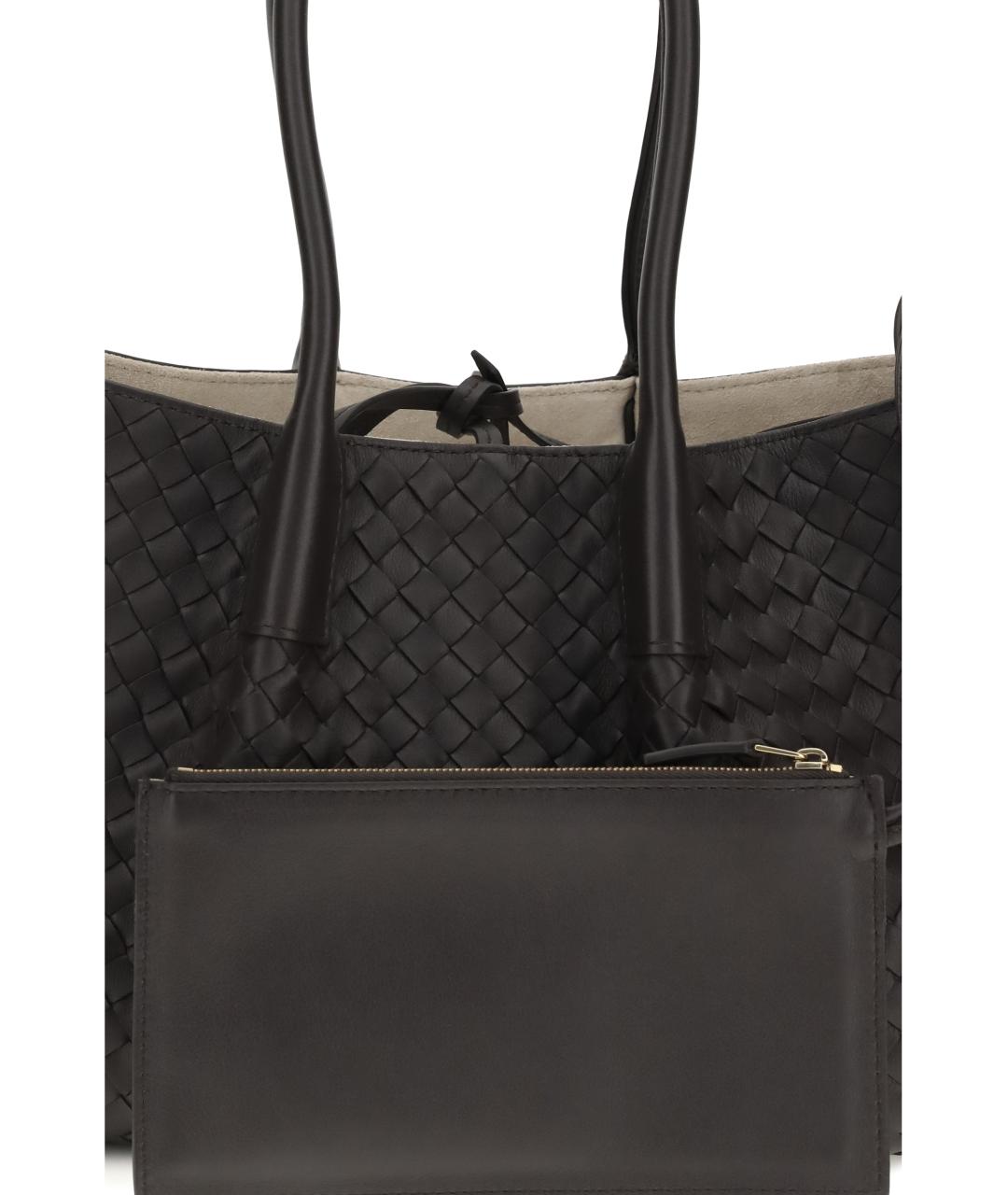 BOTTEGA VENETA Коричневая кожаная сумка тоут, фото 4