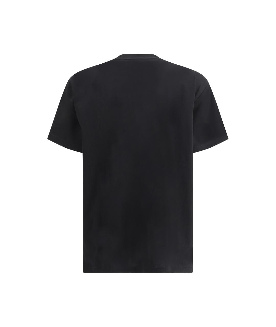 BURBERRY Черная хлопковая футболка, фото 2