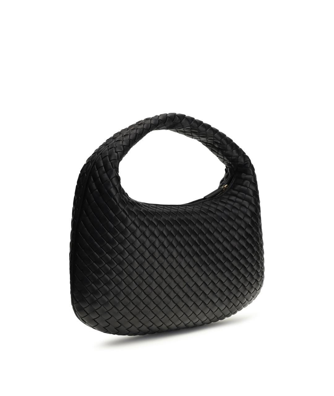 BOTTEGA VENETA Черная кожаная сумка через плечо, фото 3