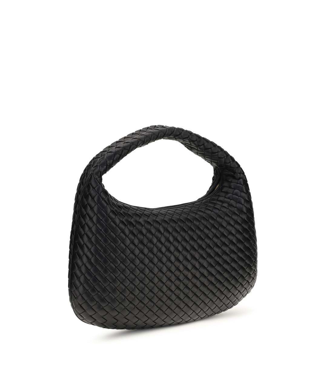 BOTTEGA VENETA Черная кожаная сумка через плечо, фото 2