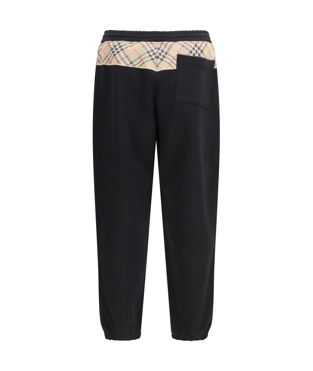 BURBERRY Черные хлопковые повседневные брюки, фото 2