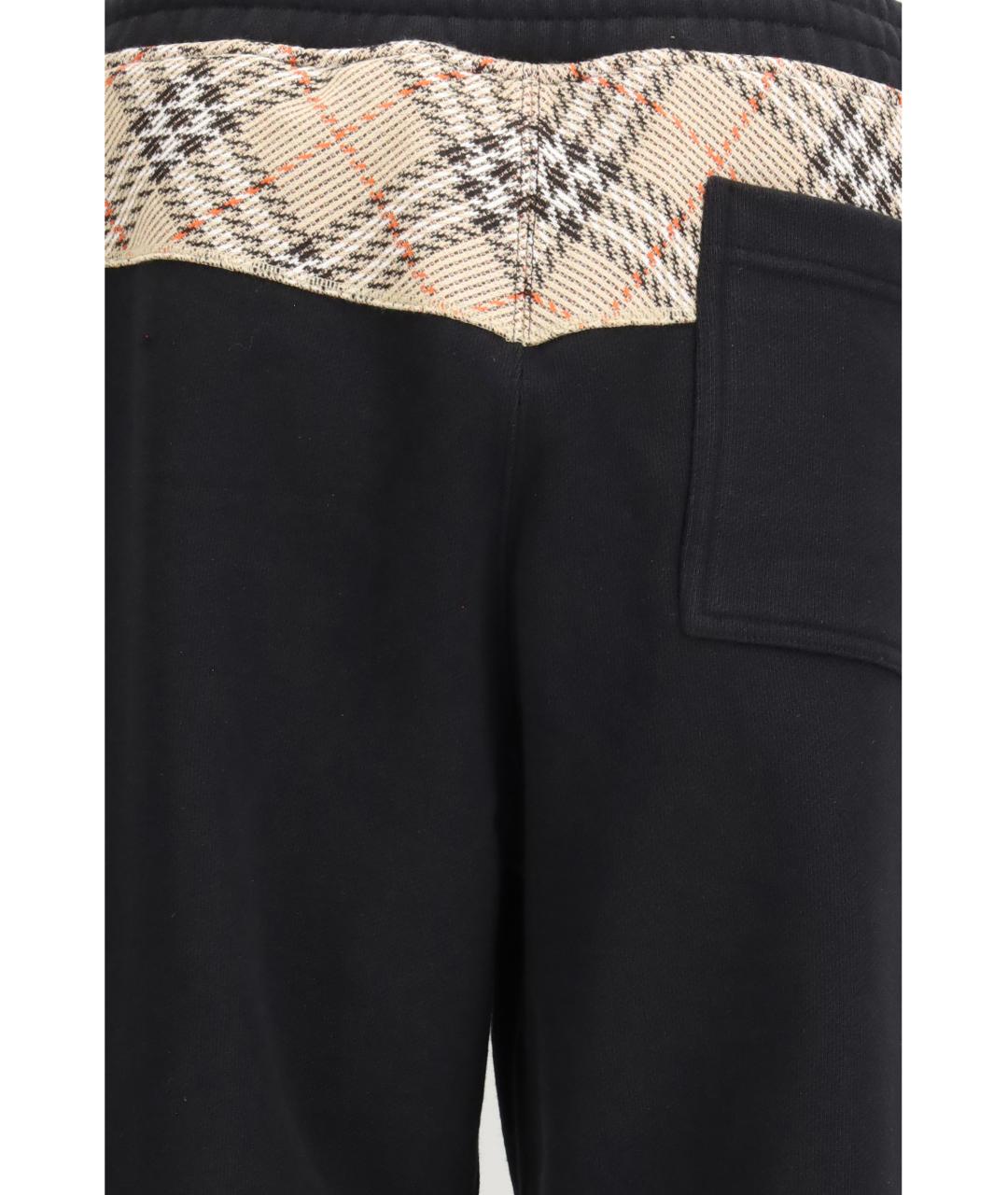 BURBERRY Черные хлопковые повседневные брюки, фото 3