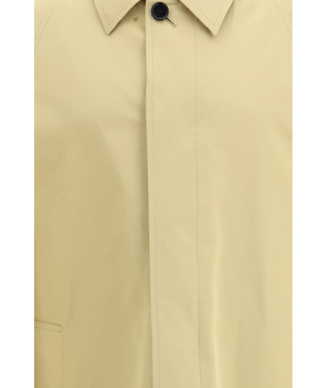 BURBERRY Желтый хлопковый тренч / плащ, фото 3