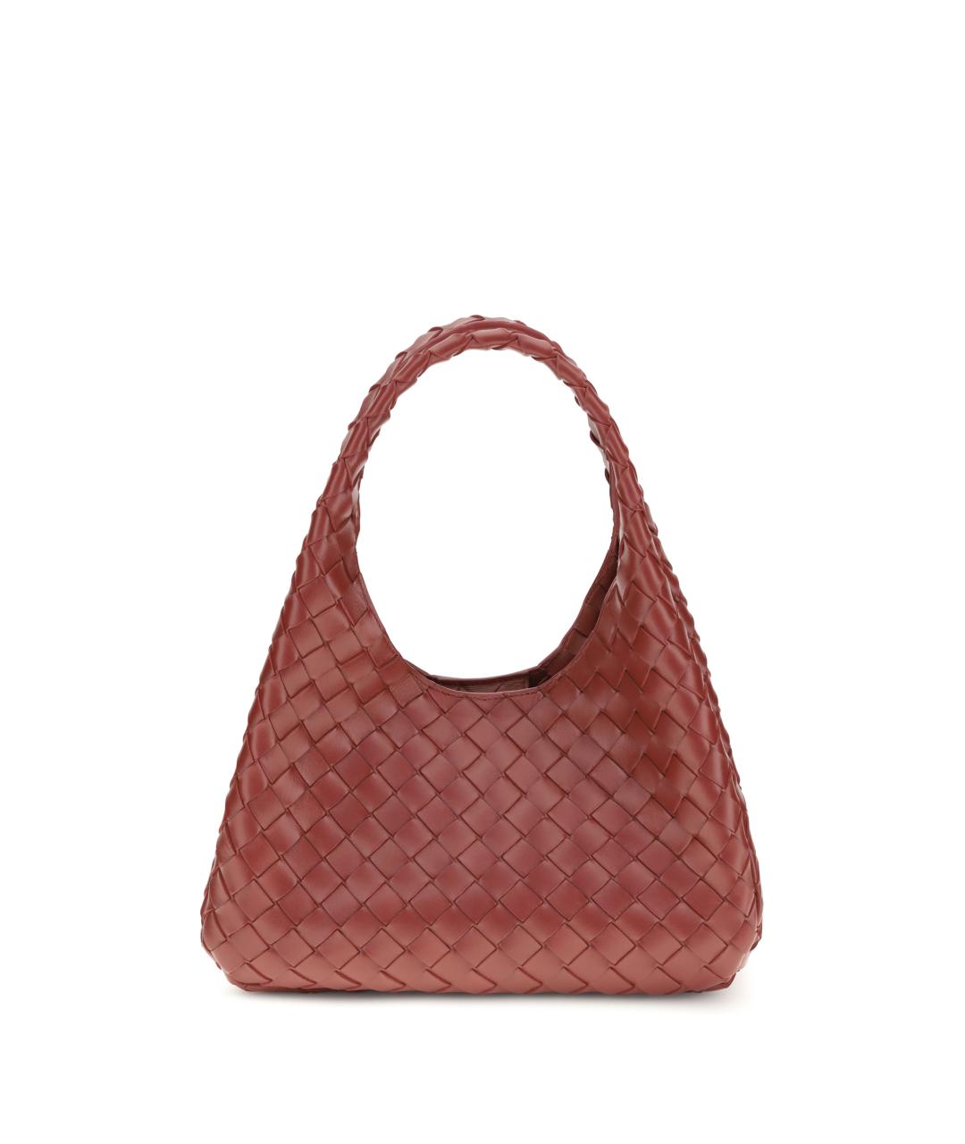 BOTTEGA VENETA Бордовая кожаная сумка тоут, фото 1