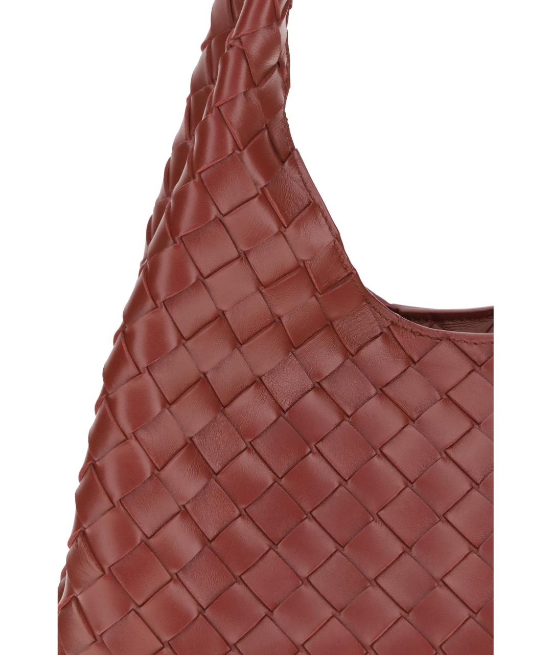 BOTTEGA VENETA Бордовая кожаная сумка тоут, фото 4