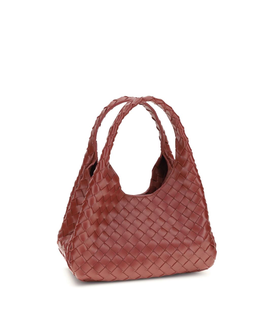 BOTTEGA VENETA Бордовая кожаная сумка тоут, фото 3